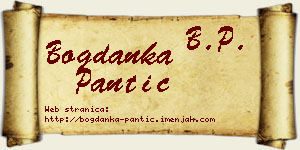 Bogdanka Pantić vizit kartica